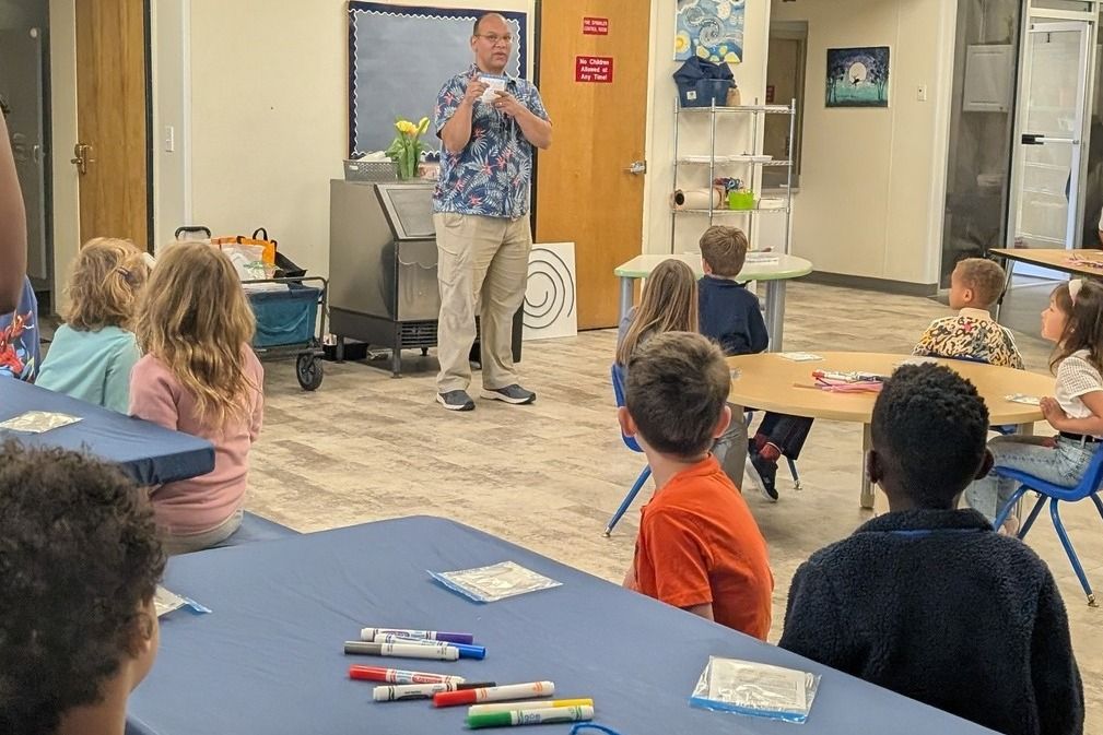 Young children learning in a classroom