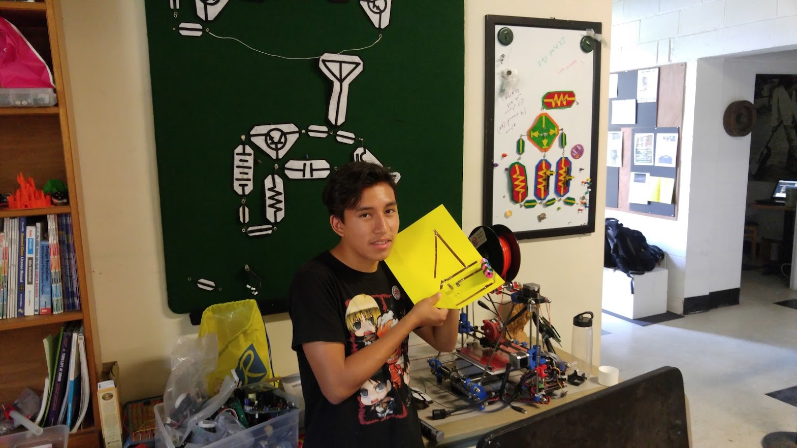 Paper circuit with foil tape traces